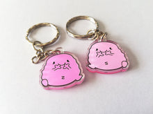 Load image into Gallery viewer, A little giggle keyring, cute happy, friend, positive key fob, funny, friendship, support, care, recycled acrylic