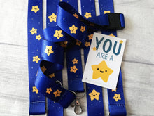 Load image into Gallery viewer, Gold star lanyard. You are a star quick release, ID holder
