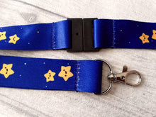 Load image into Gallery viewer, Gold star lanyard clips details. You are a star quick release, ID holder
