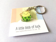 Load image into Gallery viewer, A little blob of luck keyring, recycled acrylic