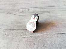 Load image into Gallery viewer, Rainbow Boo the penguin pin
