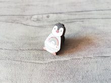 Load image into Gallery viewer, Rainbow Boo the penguin pin