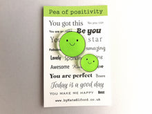 Load image into Gallery viewer, Pea of positivity tiny magnet set
