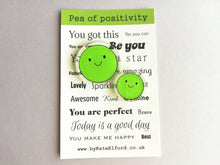 Load image into Gallery viewer, Pea of positivity tiny magnet set
