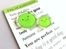 Load image into Gallery viewer, Pea of positivity tiny magnet set
