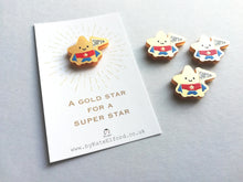 Load image into Gallery viewer, Gold star miniature magnet seconds