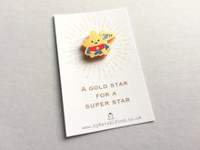 Load image into Gallery viewer, Gold star miniature magnet seconds