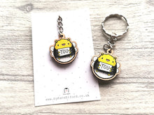Load image into Gallery viewer, Tiny bee keyring, be you