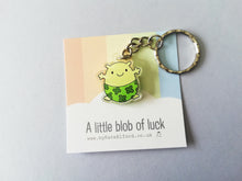 Load image into Gallery viewer, A little blob of luck keyring, recycled acrylic