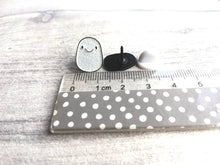 Load image into Gallery viewer, Seconds - A little moon beam enamel pin, tiny cute, positive enamel gift, dream, tiny glitter moonbeam pin