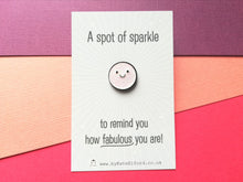 Load image into Gallery viewer, A spot of sparkle mini enamel pin