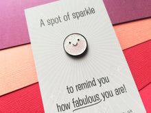 Load image into Gallery viewer, A spot of sparkle mini enamel pin