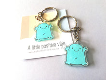 Load image into Gallery viewer, A little positive vibe keyring, recycled acrylic