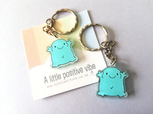 Load image into Gallery viewer, A little positive vibe keyring, recycled acrylic