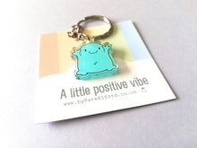 Load image into Gallery viewer, A little positive vibe keyring, recycled acrylic