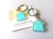 Load image into Gallery viewer, A little positive vibe keyring, recycled acrylic