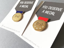 Load image into Gallery viewer, Seconds, you deserve a medal enamel pin