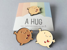 Load image into Gallery viewer, A hug enamel pin, positive happy gift
