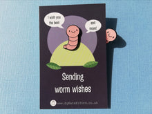 Load image into Gallery viewer, Sending worm wishes enamel pin, positive brooch, supportive enamel badge