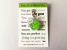 Load image into Gallery viewer, Ha pea, Pea of positivity mini recycled keyring