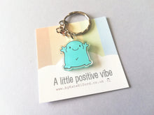 Load image into Gallery viewer, A little positive vibe keyring, recycled acrylic