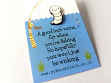 Load image into Gallery viewer, Lucky worm fishing gift, pink or glow in the dark