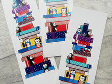 Load image into Gallery viewer, Penguins and books bookmark