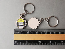 Load image into Gallery viewer, Tiny bee keyring, be you, mini wooden key fob, eco friendly wood, positive gift