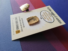 Load image into Gallery viewer, Seconds - Golden nugget of wisdom enamel pin, you are brilliant, B grade