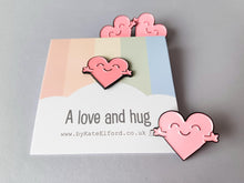 Load image into Gallery viewer, A love and hug enamel pin