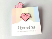 Load image into Gallery viewer, A love and hug enamel pin