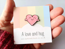 Load image into Gallery viewer, A love and hug enamel pin