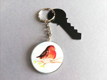 Load image into Gallery viewer, Recycled acrylic robin keyring