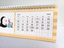 Load image into Gallery viewer, 2026 penguin and robin desk calendar SECONDS - Small Desk Calendar - Penguin And Robin Calendar - Free Standing Calendar