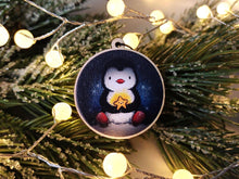 Load image into Gallery viewer, Penguin and star, small Christmas decoration - Wooden Christmas Ornament - Small Decoration For Year-Round Display