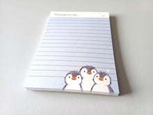 Load image into Gallery viewer, Penguin A6 notepad, things to do - A6 Note Pad - Blue And White Jotter - Penguin Design Notepad - High-Quality Paper Notepad