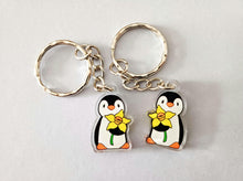 Load image into Gallery viewer, Penguin and Daffodil - Mini Spring Flower Keyring