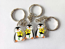 Load image into Gallery viewer, Penguin and Daffodil - Mini Spring Flower Keyring
