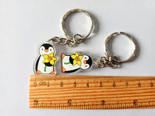 Load image into Gallery viewer, Penguin and Daffodil - Mini Spring Flower Keyring