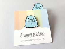 Load image into Gallery viewer, A worry gobbler enamel pin