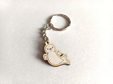 Load image into Gallery viewer, Seal of Approval Keyring - Tiny Wooden Charm, Eco Friendly