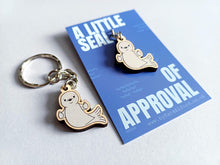 Load image into Gallery viewer, Seal of Approval Keyring - Tiny Eco Friendly Wood
