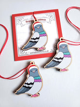 Load image into Gallery viewer, Pigeon Christmas Ornament - Little Wooden Decoration