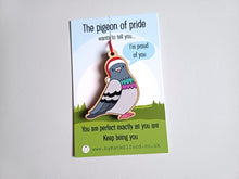 Load image into Gallery viewer, The Pigeon of Pride Christmas Ornament - Little Wooden Decoration