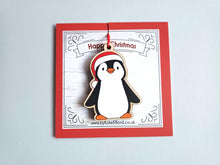 Load image into Gallery viewer, Penguin Christmas Ornament - Little Wooden Decoration