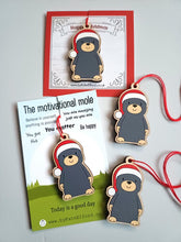 Load image into Gallery viewer, Mole Christmas Ornament - Little Wooden Decoration