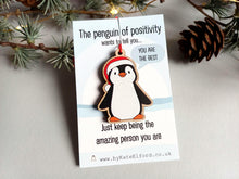 Load image into Gallery viewer, Penguin Christmas Ornament - Little Wooden Decoration
