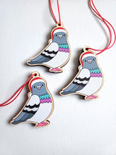 Load image into Gallery viewer, Pigeon Christmas Ornament - Little Wooden Decoration