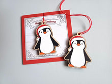 Load image into Gallery viewer, Penguin Christmas Ornament - Little Wooden Decoration
