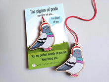 Load image into Gallery viewer, The Pigeon of Pride Christmas Ornament - Little Wooden Decoration